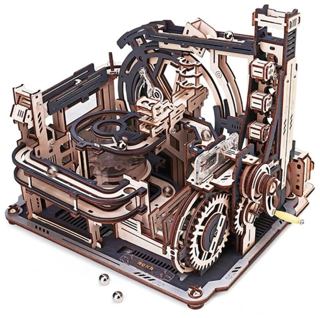Main image of DIY 3D Moving Gears Puzzle - Marble SpacePort - 472 pcs