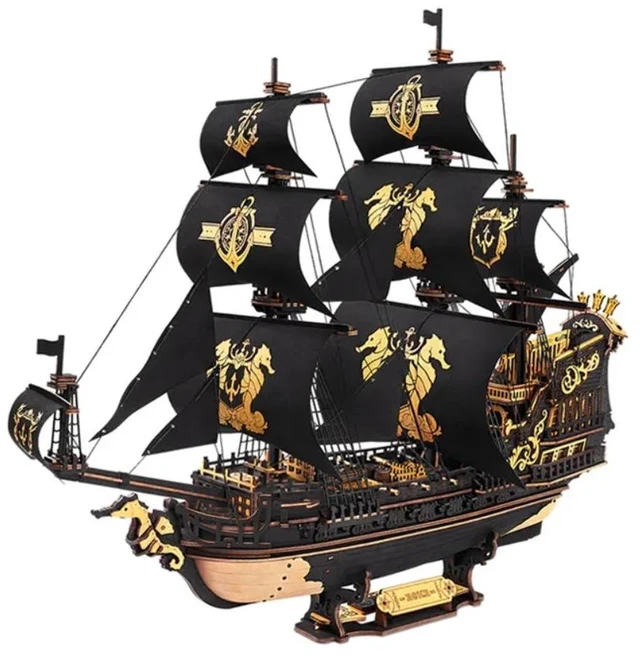 Main image of 3D Puzzle Pirate Ship Seahorse 603pcs DIY