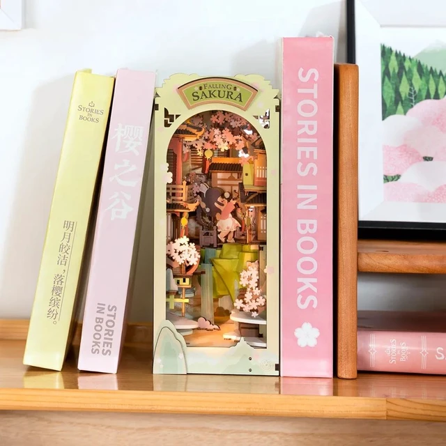 Main image of DIY 3D Book Nook Kit Falling Sakura 340pcs
