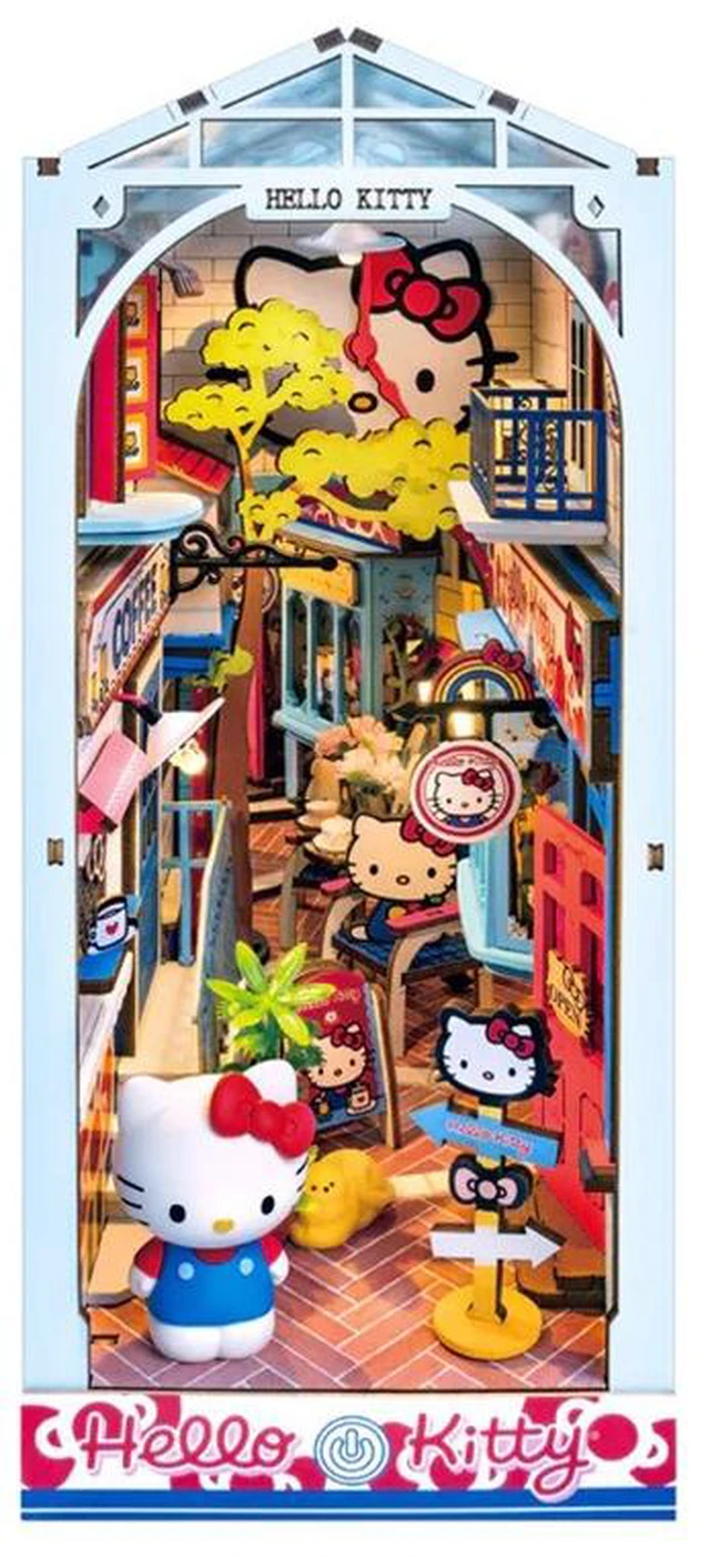 Main image of DIY 3D Book Nook Kit - Hello Kitty: Town Square 169pcs