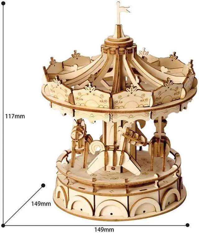 Alt view image 5 of 5 - DIY 3D Puzzle - Merry-Go-Round - 174pcs