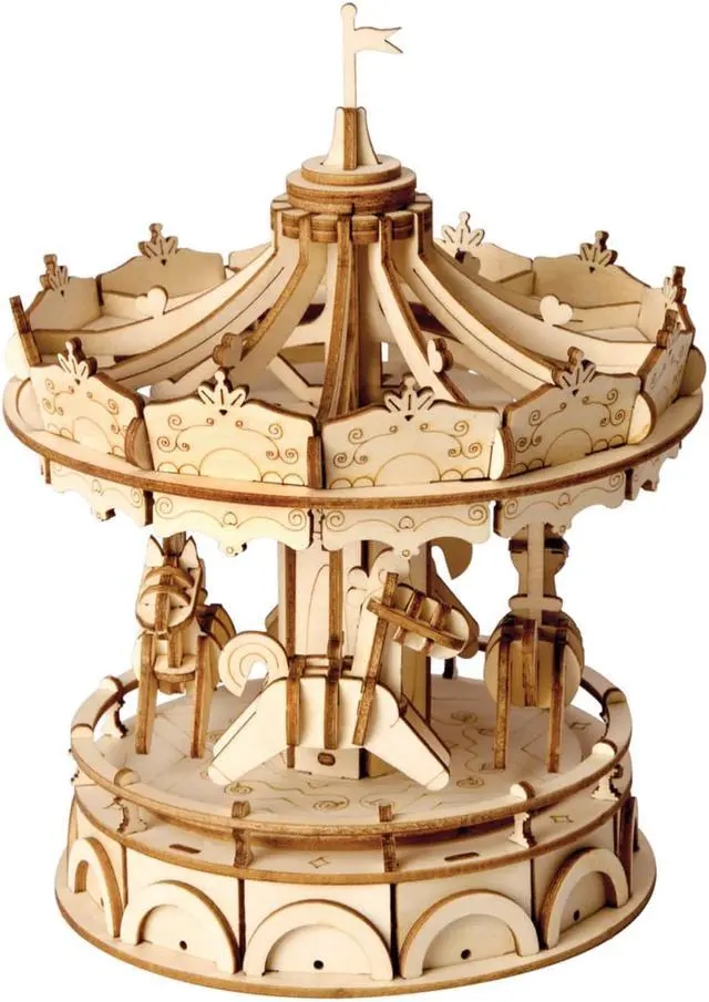 Alt view image 2 of 5 - DIY 3D Puzzle - Merry-Go-Round - 174pcs