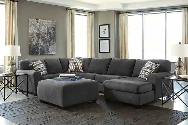 Alt view image 2 of 2 - Alcudia 3 Piece Sectional Sofa Set Covers in Slate Polyester