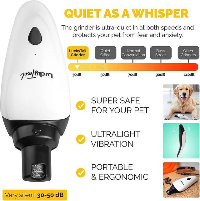 Alt view image 3 of 6 - LuckyTail Dog Paw Nail Grinders / Trimmer plus 2 extra High Quality Grinding Heads