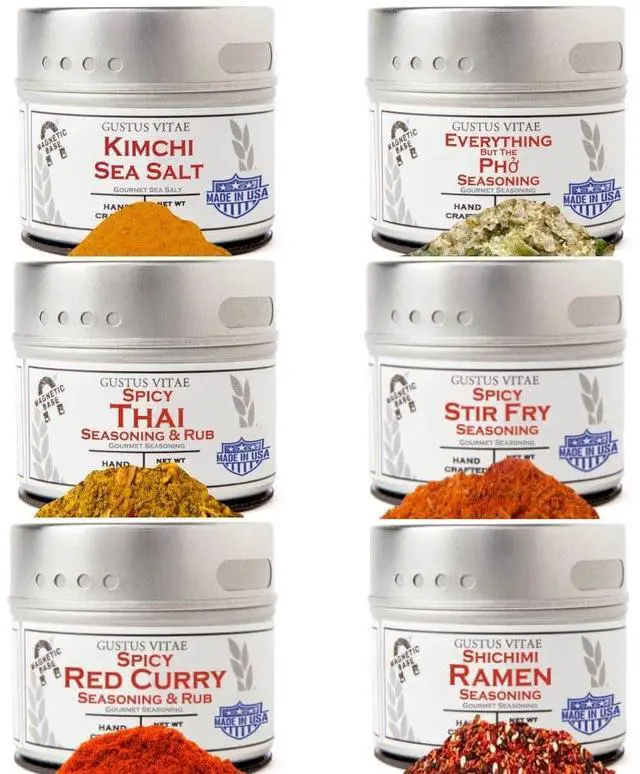 Main image of Asian Seasonings Gift Set - Tastes of Asia - Artisanal Spice Blends Six Pack