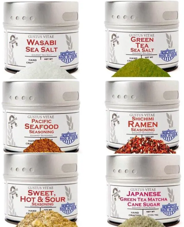 Main image of Japanese Seasoning Gift Set - Tastes of Japan - Artisanal Spice Blends Six Pack