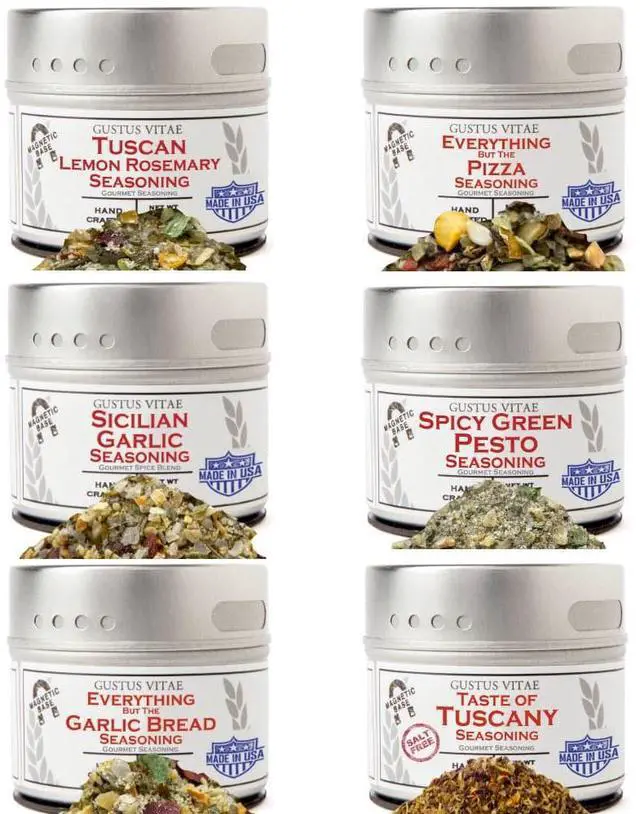 Main image of Italian Seasoning Gift Set - Tastes of Italy - Artisanal Spice Blends Six Pack