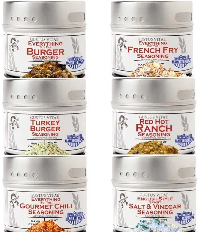 Main image of Gourmet Backyard BBQ Burgers & Fries Seasoning Set - Six Pack
