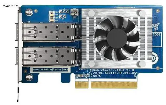 Alt view image 3 of 3 - Qnap 2PORT SFP28 25GBE NETWORK EXPANSION CARD LP PCIE GEN4X8 PCIE EXPANSION CARD LP PCIE GEN4X8 PCIE