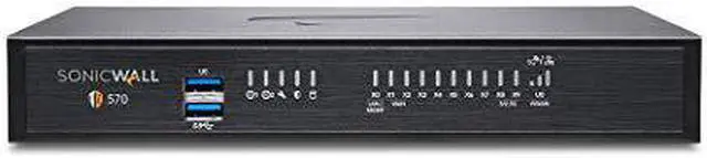 Alt view image 4 of 4 - SonicWall TZ570P Network Security/Firewall Appliance - 10 Port - 10/100/1000Base-T - 5 Gigabit Ethernet - DES, 3DES, MD5, SHA-1, AES (128-bit), AES (192-bit), AES (256-bit) - 10 x RJ-45 - 2 Total Expa