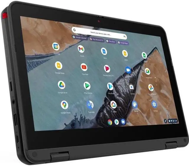 Alt view image 14 of 18 - Lenovo 300e Chromebook Gen 3 82J9000DUS 11.6" Touchscreen Chromebook - HD - 1366 x 768 - AMD 3015Ce Dual-core (2 Core) 1.20 GHz - 4 GB Total RAM - 32 GB Flash Memory - Gray - Chrome OS - AMD - In