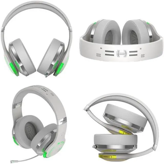Alt view image 2 of 5 - Edifier G5BT Wireless Bluetooth Esports Game RGB Lighting Effect Headset for Smartphone(Gray)
