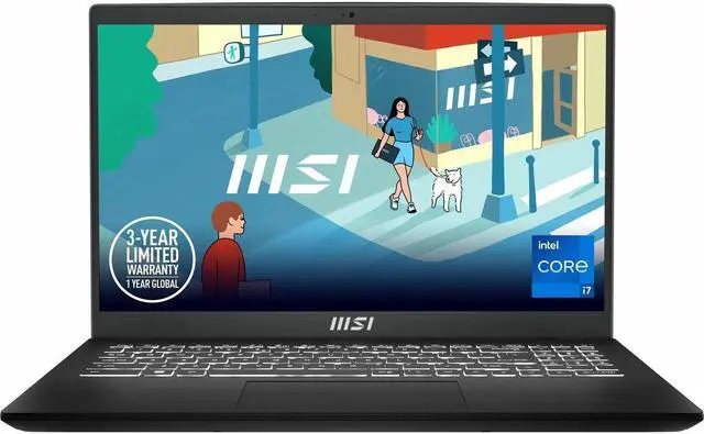 Alt view image 10 of 20 - MSI Modern 15 B13M Modern 15 B13M-886US 15.6" Notebook - Full HD - Intel Core i5 13th Gen i5-1335U - 16 GB - 1 TB SSD - Classic Black - Intel Chip - 1920 x 1080 - Windows 11 Pro - Intel Iris Xe G