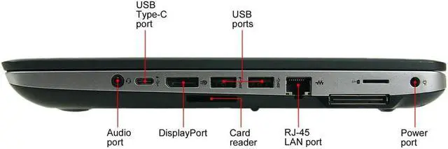Alt view image 5 of 6 - HP ProBook 640 G3 - GRADE A - Intel Core I5-7200U 2.5Ghz - 16GB DDR4 RAM - 512GB SSD - 14" HD Display - Webcam - Windows 10 Pro