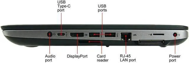 Alt view image 5 of 5 - HP ProBook 640 G2 14" Laptop - GRADE A - Intel Core i5 6th Gen 6300U (2.40 GHz) - 16GB DDR4 Memory 256GB SSD - Webcam - Windows 10 Home