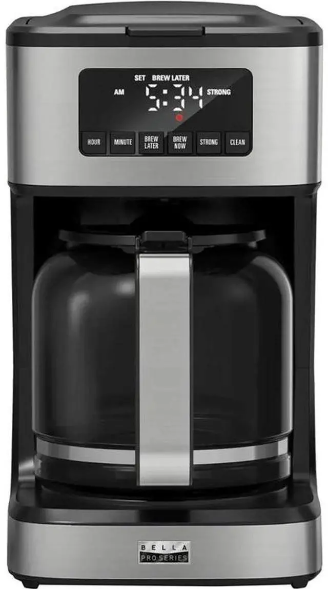 bella PRO - 12-Cup Programmable Coffee Maker - 90194 - Stainless Steel -  Newegg.com