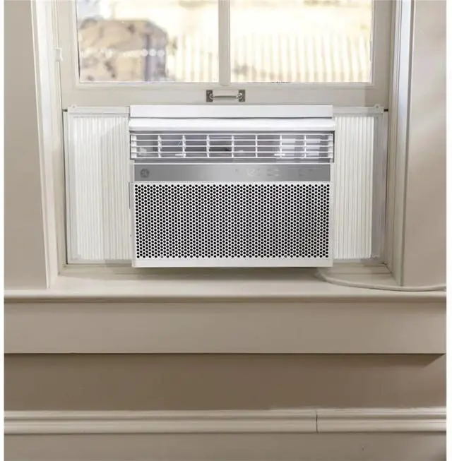 Alt view image 2 of 3 - GE - 350 Sq. Ft. 8000 BTU Smart Window Air Conditioner - White