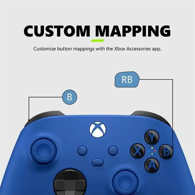 Alt view image 4 of 5 - Microsoft - Xbox Wireless Controller for Xbox Series X/S. Xbox One - Shock Blue