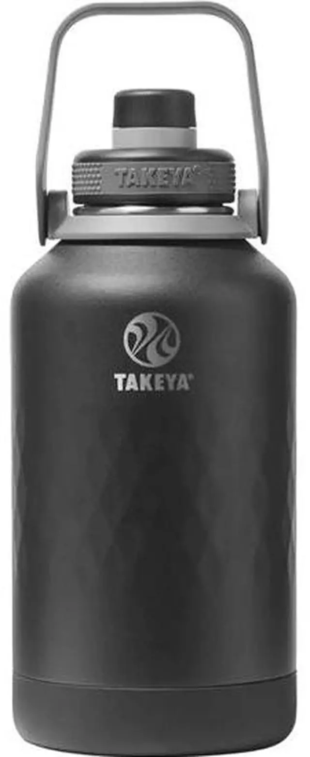 Alt view image 2 of 2 - Takeya - Sport 64-oz. Wide Handle Leakproof Water Bottle with Spout Lid - Obsidian