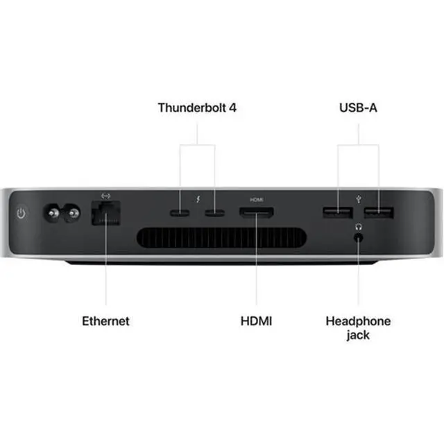 Alt view image 2 of 2 - Apple Mac Mini MMFJ3LL/A 8GB 256GB SSD Apple M2 2.6GHz, Silver