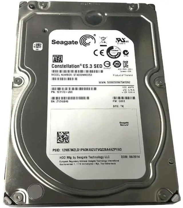 Main image of Seagate ST4000NM0053 3.5" 4TB 7200RPM SATA Hard Disk Drive (HDD), Silver