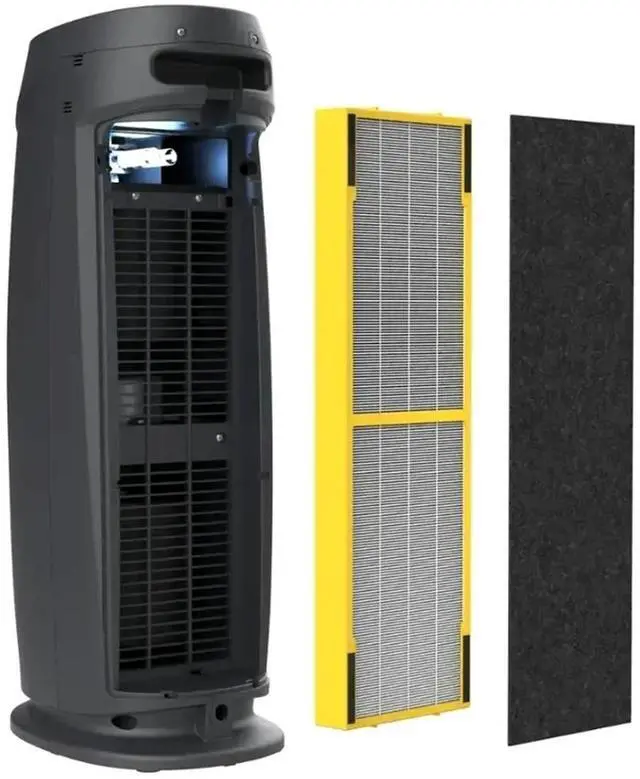 Alt view image 3 of 5 - GermGuardian - 743 Sq. Ft. Tower Air Purifier with HEPA Pure Filter