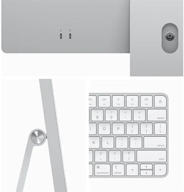 Alt view image 3 of 5 - Apple iMac A2873 24" 8GB 256GB SSD Apple M3 2.66GHz, Silver