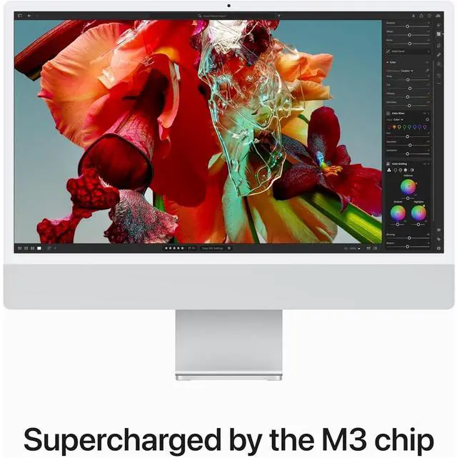 Alt view image 4 of 5 - Apple iMac A2873 24" 8GB 256GB SSD Apple M3 2.66GHz, Silver
