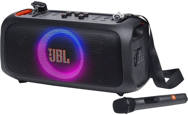 Main image of JBL - PartyBox On-The-Go Essential Portable Wireless Party Speaker w/ Wireless Microphone