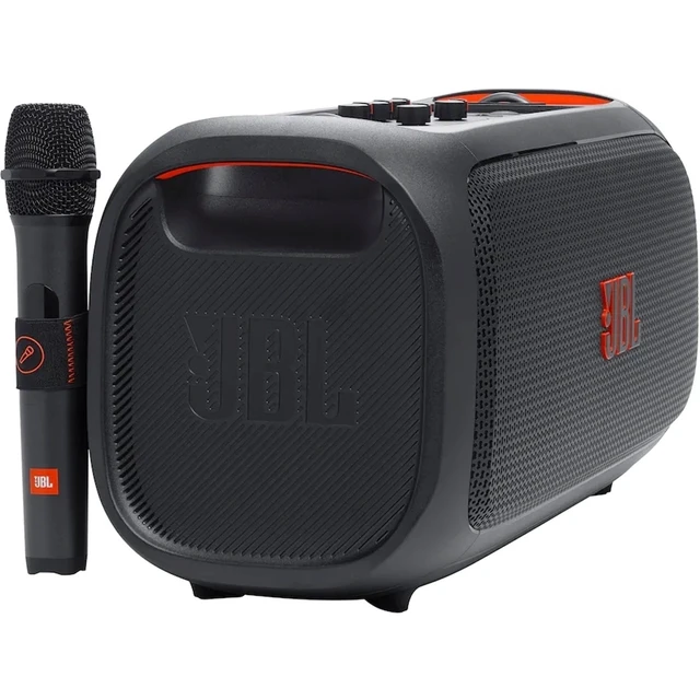 Alt view image 4 of 5 - JBL - PartyBox On-The-Go Essential Portable Wireless Party Speaker w/ Wireless Microphone
