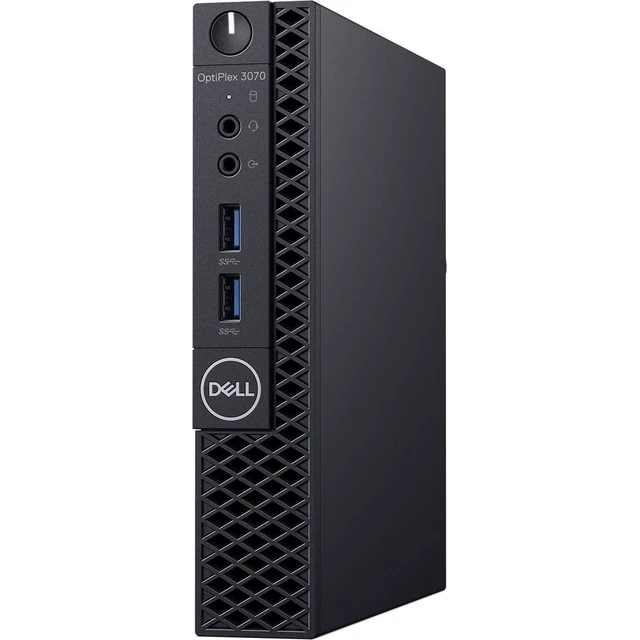 Main image of Dell Optiplex 3070 MicroTower 16GB 256GB SSD Core i3-9100T 3.1GHz WIN11P, BLACK