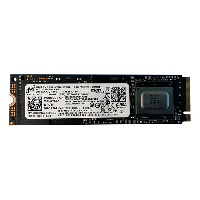 Main image of Micron MTFDHBA256TDV M.2 256GB PCIe Solid State Drive (SSD), Black