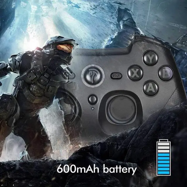 Alt view image 5 of 7 - Wireless PC Game Joystick Controller, 2.4G Wireless Gamepad Joystick with Dual Vibration, 14 Hours of Playing Battery, for PC/PS3/TV Box/Nintendo Switch (Black)