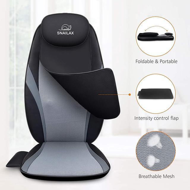 Alt view image 5 of 7 - Snailax Shiatsu Massage Cushion with Heat Massage Chair Pad Kneading Back Massager for Home Office Seat use