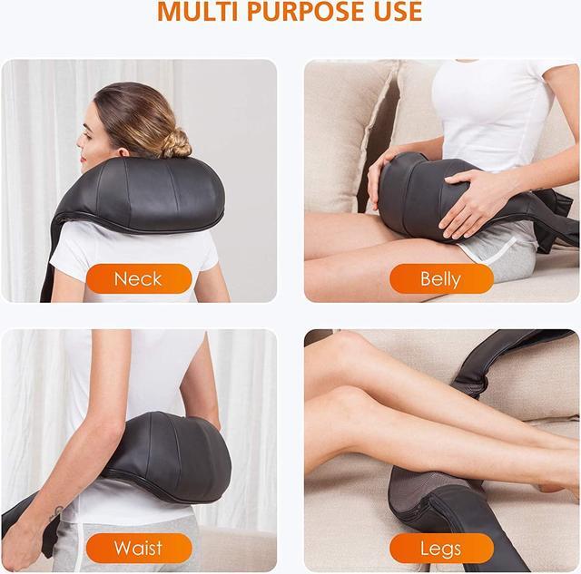 Alt view image 3 of 6 - Snailax Shiatsu Neck and Shoulder Massager - Back Massager with Heat, Deep Kneading Electric Massage Pillow for Neck, Back, Shoulder,Foot,Body