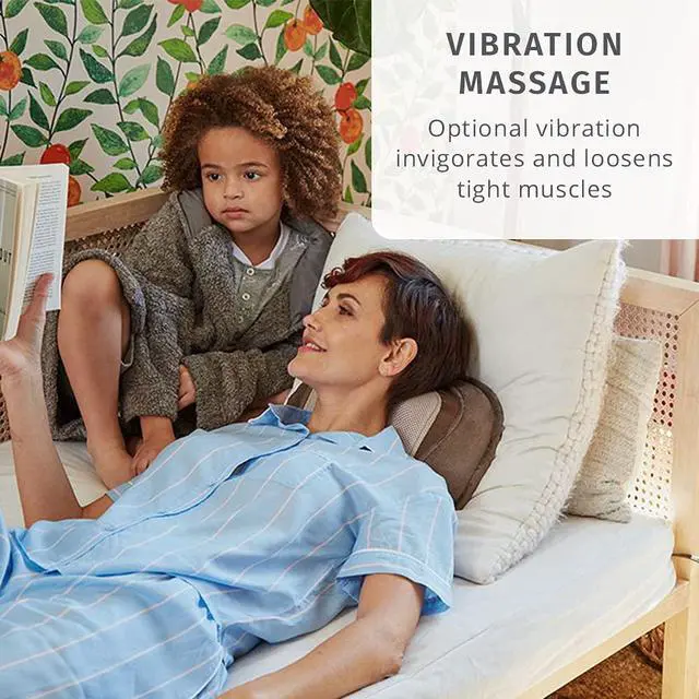 Alt view image 3 of 7 - Back and Neck Massager, Portable Shiatsu All Body Massage Pillow with Heat, Targets Upper and Lower Back, Neck and Shoulders. Lightweight for Travel