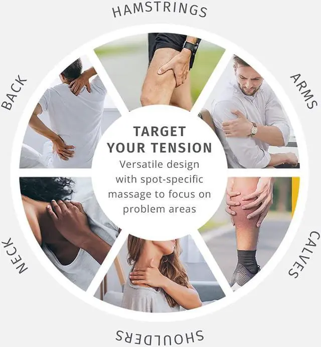 Alt view image 4 of 7 - Back and Neck Massager, Portable Shiatsu All Body Massage Pillow with Heat, Targets Upper and Lower Back, Neck and Shoulders. Lightweight for Travel