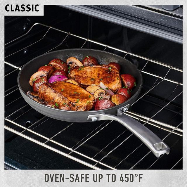 Alt view image 6 of 6 - Calphalon 10-Piece Pots and Pans Set, Nonstick Kitchen Cookware with Stay-Cool Stainless Steel Handles and Pour Spouts, Grey