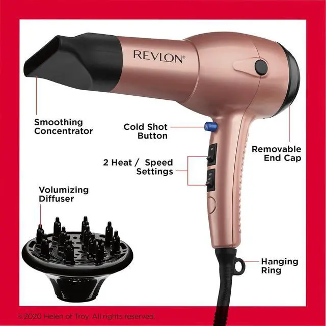 Alt view image 5 of 7 - Revlon Light & Fast Hair Dryer | 1875W Stunning Blowouts Easily and Comfortably