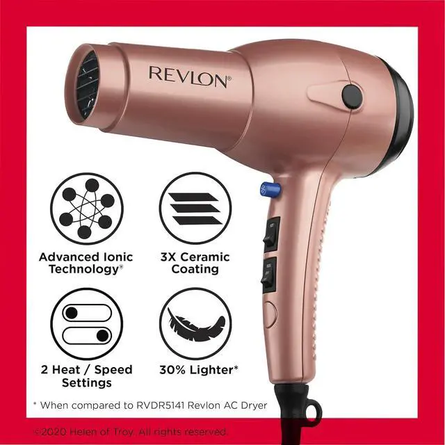 Alt view image 6 of 7 - Revlon Light & Fast Hair Dryer | 1875W Stunning Blowouts Easily and Comfortably