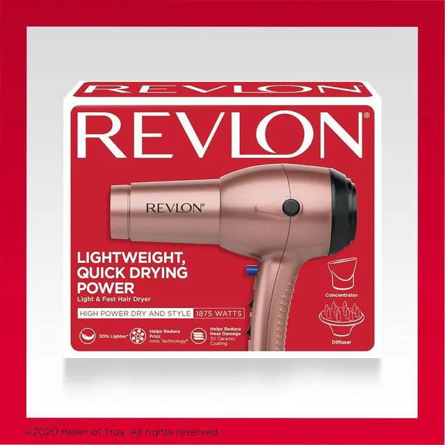 Alt view image 7 of 7 - Revlon Light & Fast Hair Dryer | 1875W Stunning Blowouts Easily and Comfortably