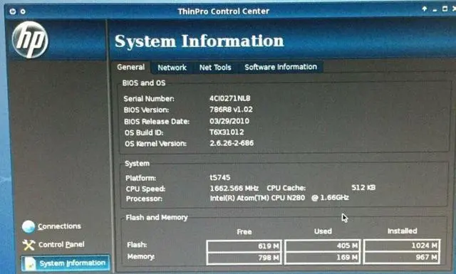 Alt view image 4 of 5 - HP 59129-001 VU903AA#ABA HSTNC-006-TC THIN CLIENT T5745 THIN PRO N280 1GB NEW