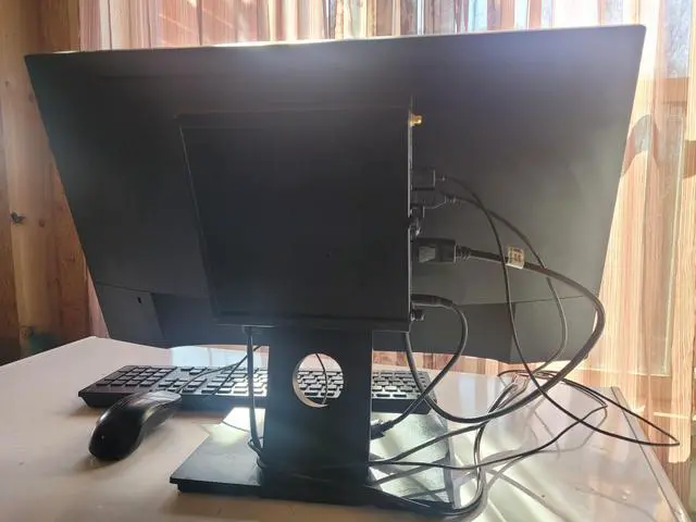 Alt view image 2 of 6 - Dell OptiPlex 7050 Micro All-in-One with Dell 22" 1920 x 1080 Monitor Desktop PC-7th Gen Intel Core i5-7500 3.40 GHz 8 GB DDR4 128 GB SSD WiFi BT Windows 10 Pro with keyboard and mouse