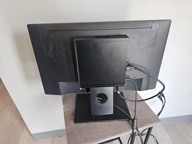 Alt view image 5 of 7 - Dell OptiPlex 7050 Micro All-in-One with Dell 22" 1920 x 1080 Monitor Desktop PC-7th Gen Intel Core i5-7500 3.40 GHz 8 GB DDR4 128 GB SSD WiFi BT Windows 10 Pro with keyboard and mouse