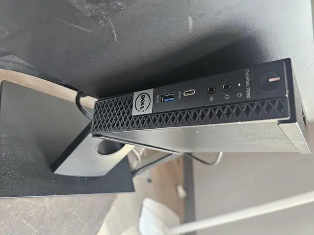 Alt view image 3 of 7 - Dell OptiPlex 7050 Micro All-in-One with Dell 22" 1920 x 1080 Monitor Desktop PC-7th Gen Intel Core i5-7500 3.40 GHz 8 GB DDR4 128 GB SSD WiFi BT Windows 10 Pro with keyboard and mouse