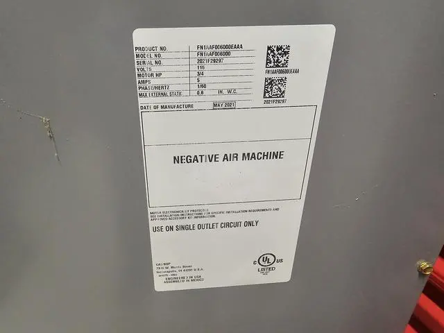 Alt view image 4 of 7 - Carrier OptiClean 600 CFM Dual-Mode Air Scrubber & Negative Air #FN1AAF006000
