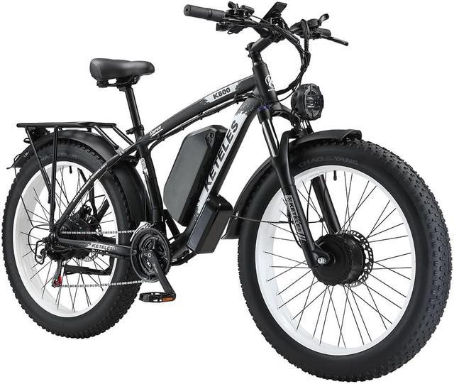 KETELES Electric Bike 26 Inch 4.0 Fat Tire Ebike 48V 23AH Battery in all  2000W Two 1000W motors Electric Bicycle Mountain Power Assisted Electric  Men's Bike-K800 Pro - Newegg.com