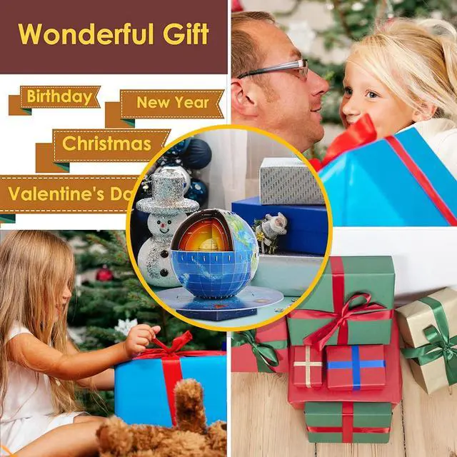 Alt view image 3 of 7 - Sourcingbay Educational 3D Earth Globe Puzzle Kit for Kids 8-14, Geography Learning Toy, 50-Piece DIY Jigsaw World Map Model - Birthday Gift for Boys and Girls!