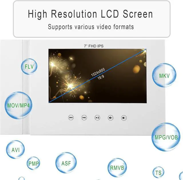 Alt view image 4 of 7 - Sourcingbay Personalized Video Greeting Card | Customizable Video Book with 7 HD IPS Display | 4GB Memory & Rechargeable Battery | Perfect for Weddings, Events, and Heartfelt Messages