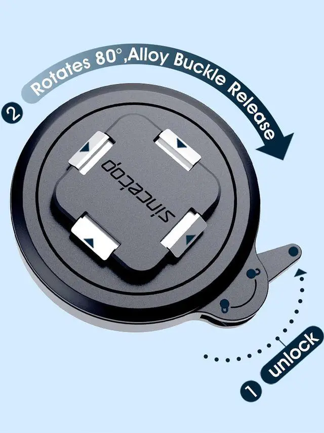 Alt view image 4 of 7 - Sourcingbay SinceTop Phone Mount for Bicycle -Series Q [Quad],Quick Attach/Detach,Upgraded Stem Phone Holder for Mountain/Road Bike/MTB, Bicycle Phone Clip for All 4.5-6.8 Phone Models